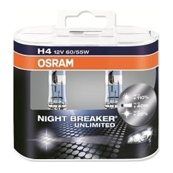 OSRAM H4 NIGHT BREAKER UNLIMITED 12V 60/55W +110%  2szt.