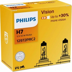 PHILIPS H7 VISION 12V 55W +30% 2szt. nr. kat.12972PRC2